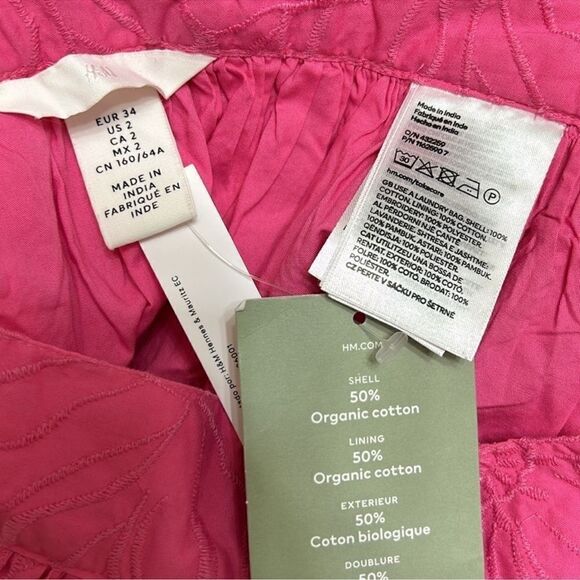 H&M Pink Embroidered Midi Skirt(Size 2) - Picture 6 of 6